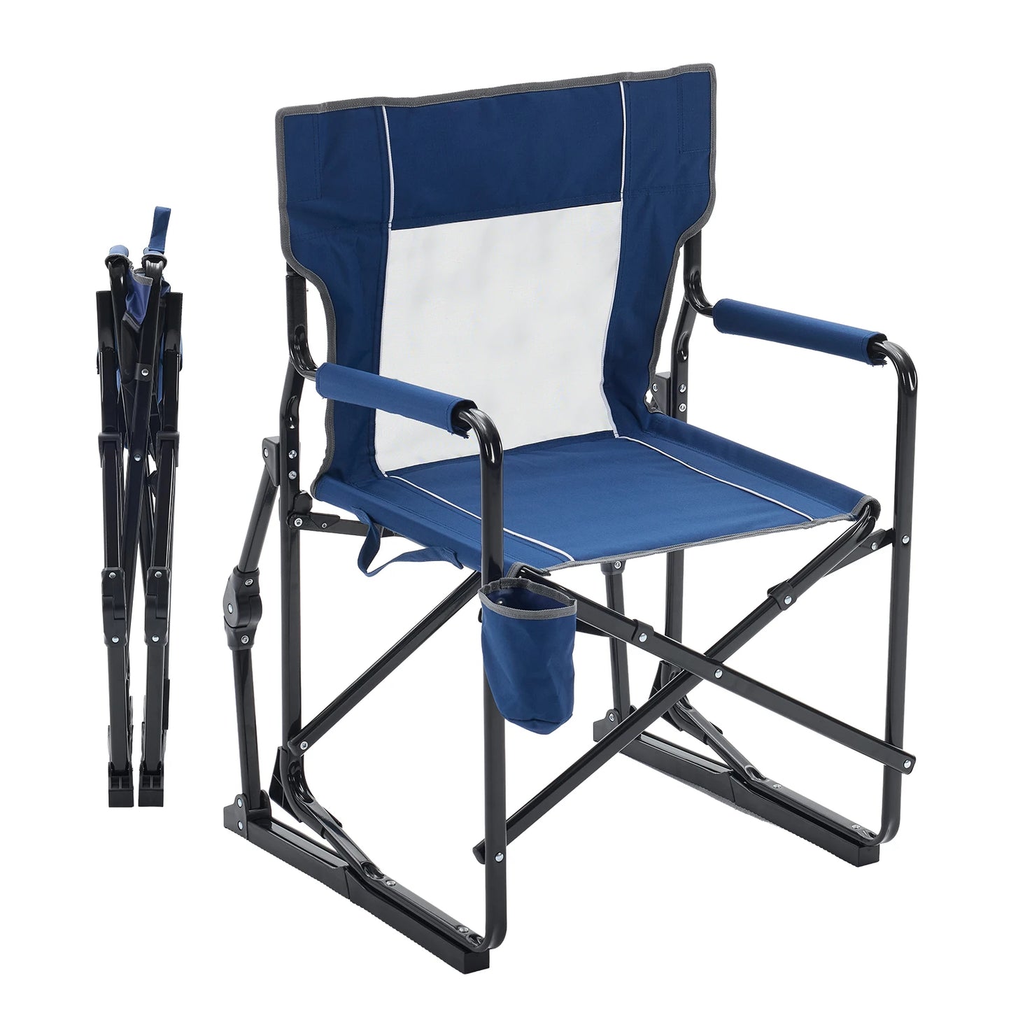JHK Outdoor Folding Camping Chair Mesh Back Waterproof Armrests