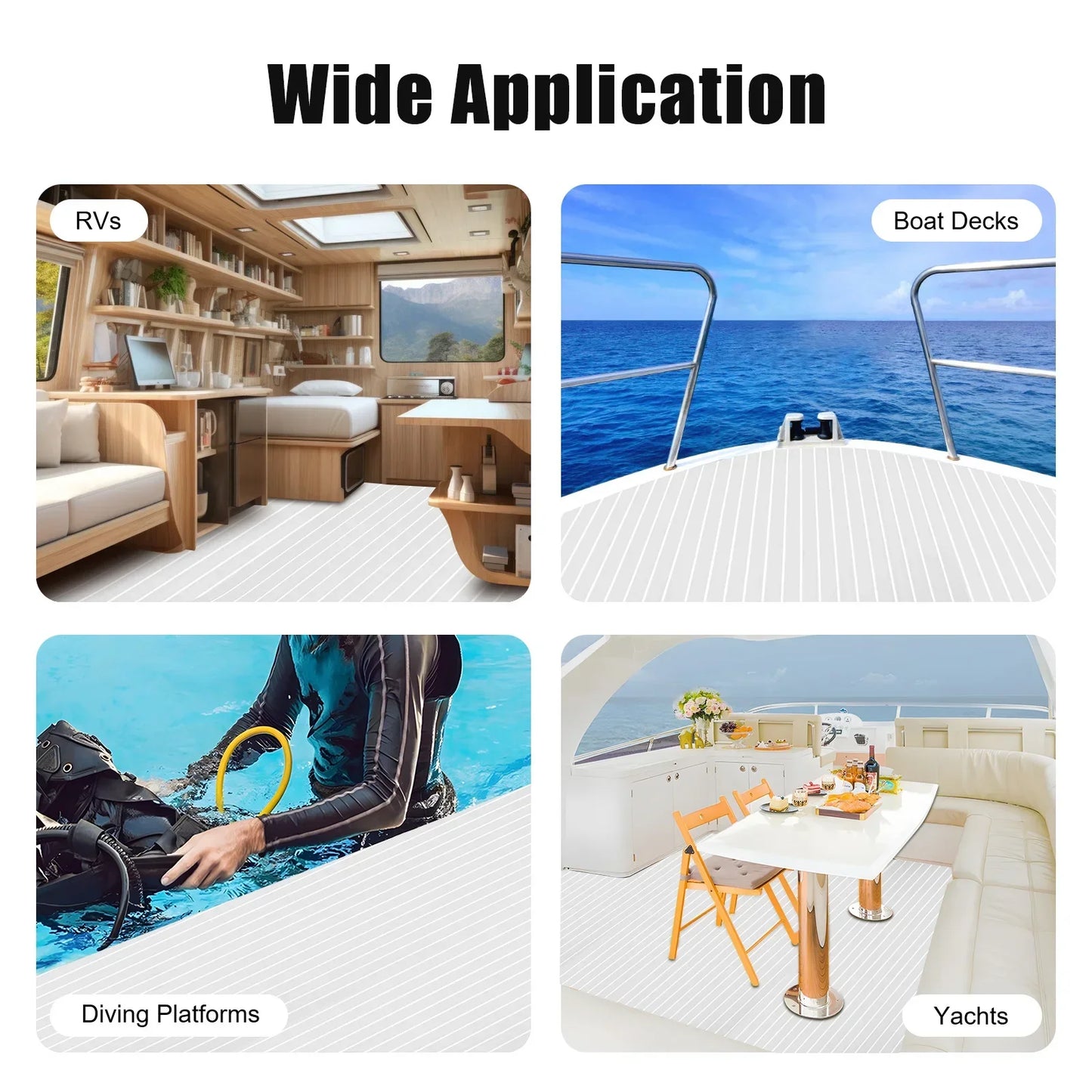EVA Foam Teak Sheet Marine Flooring Boats Self Adhesive Decking