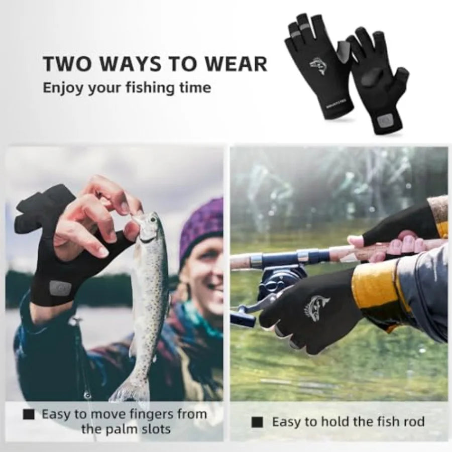 Unisex UV Protective Fingerless Gloves UPF 50 Outdoor Activities