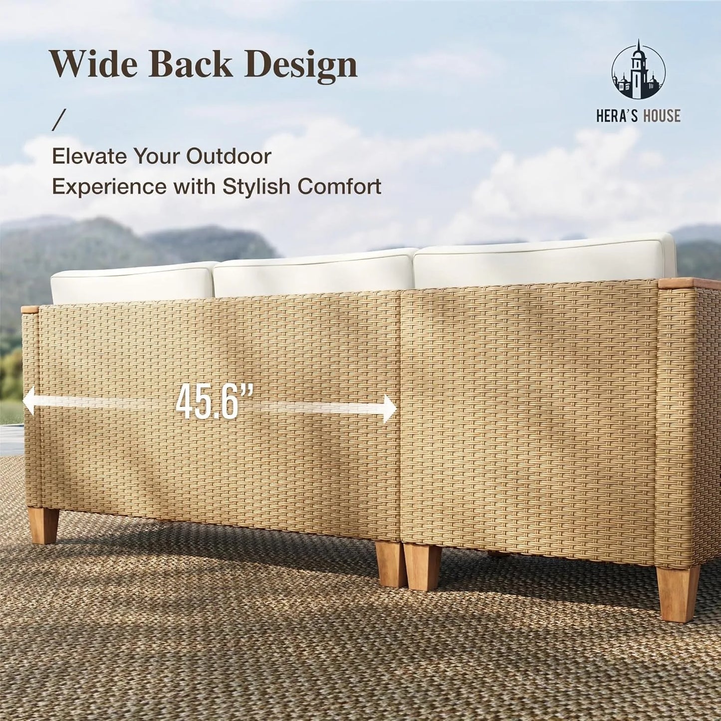 XIUWO 3 Piece Outdoor Wicker Patio Furniture Set With Table