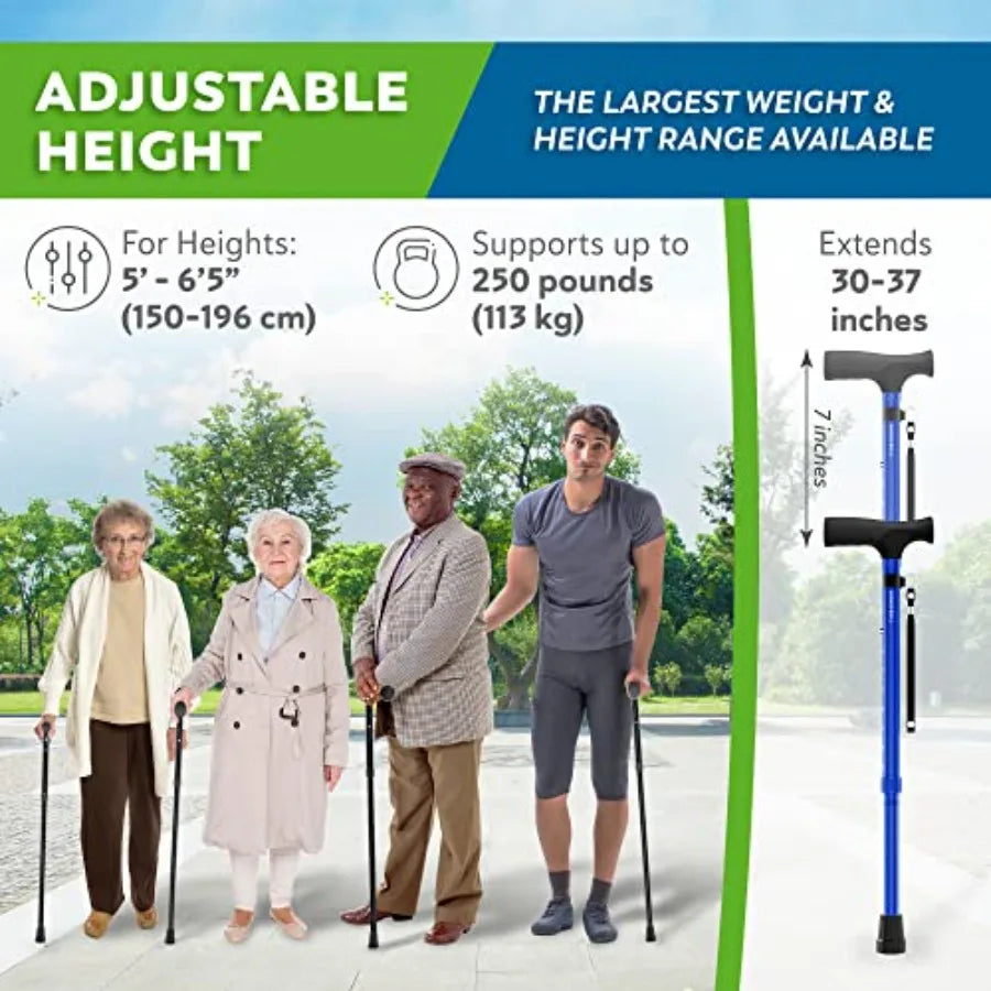 Folding Adjustable Walking Cane For Seniors Up To 250 Pounds