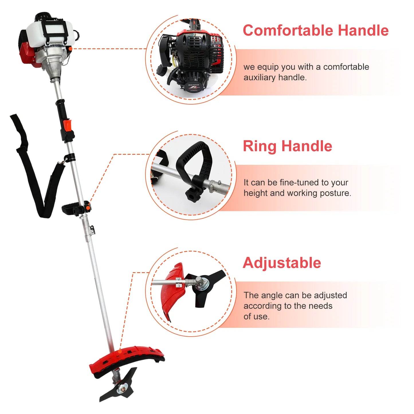 Gas Four Stroke Weed Eater 31cc Straight Shaft Trimmer