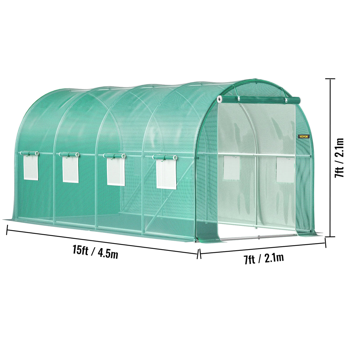 SucceBuy Walk In Tunnel Greenhouse Galvanized Frame Waterproof Cover