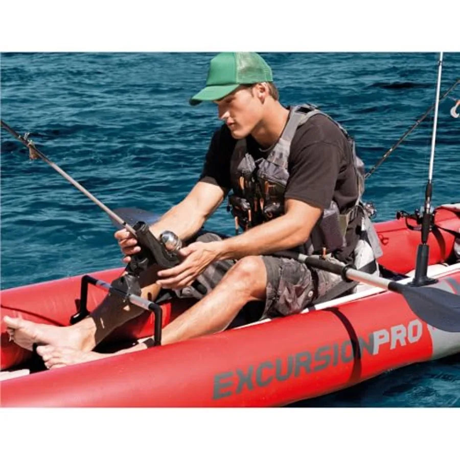 Excursion Pro K2 Inflatable Kayak Set Featuring Adjustable PVC Seats