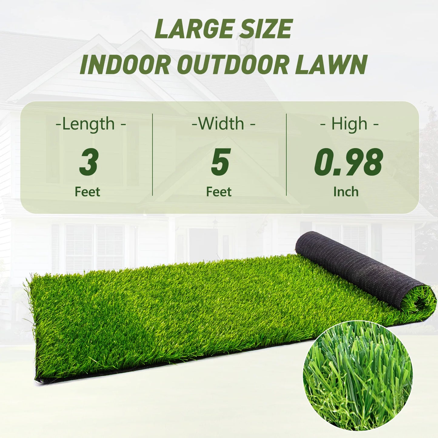 Artificial Grass Turf Indoor Outdoor UV Protected Fire Retardant