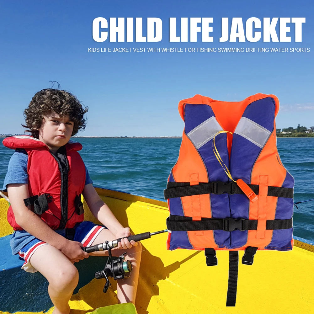 Shunmaii Children Life Jacket With Whistle For Water Sports