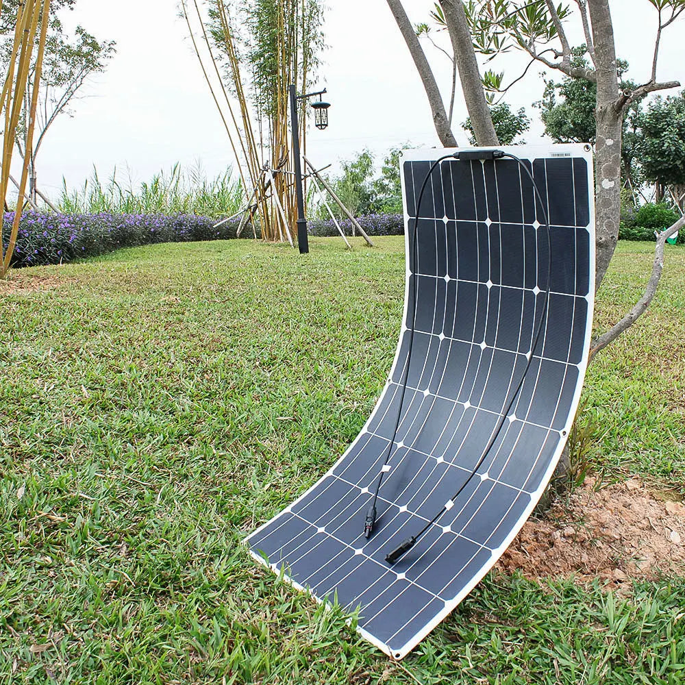 ASUNERGE 400W Flexible Monocrystalline Solar Panel Kit 12V Off Grid