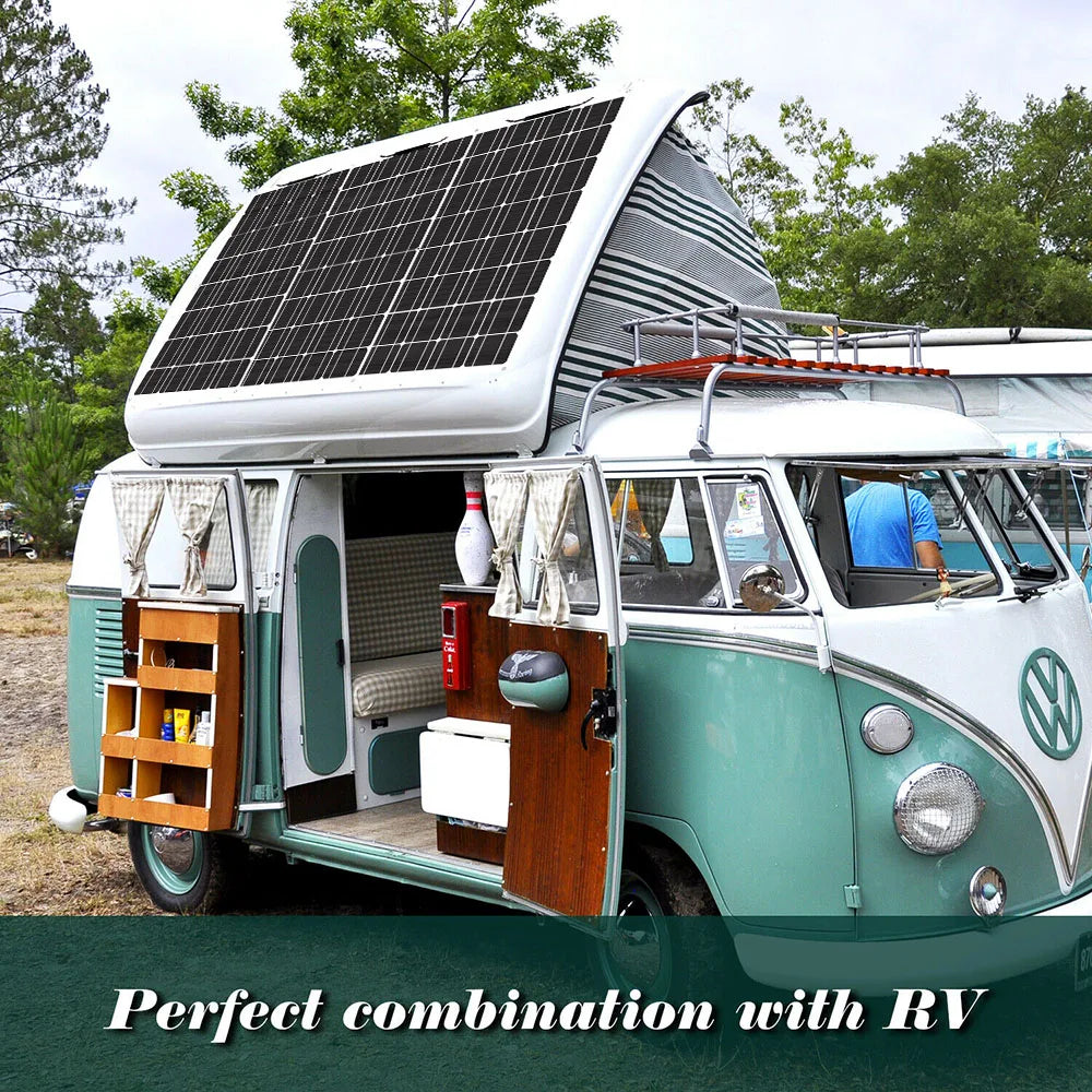 ASUNERGE 400W Flexible Monocrystalline Solar Panel Kit 12V Off Grid