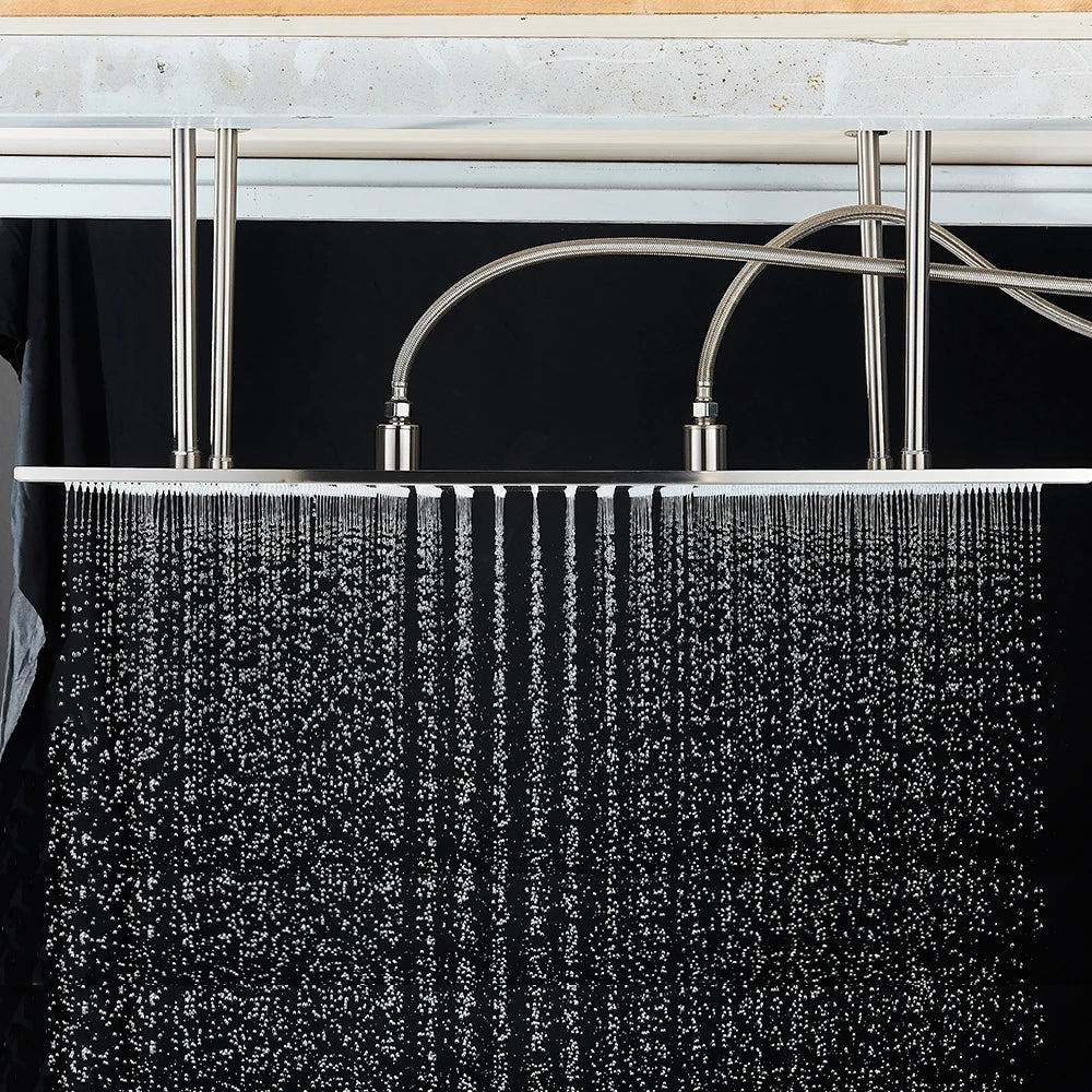Rozin LED Rainfall Shower Head Ceiling Mounted With Arm