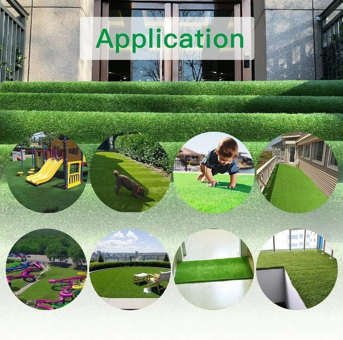 Realistic Artificial Grass Turf Thick Synthetic Lawn For Indoor Garden