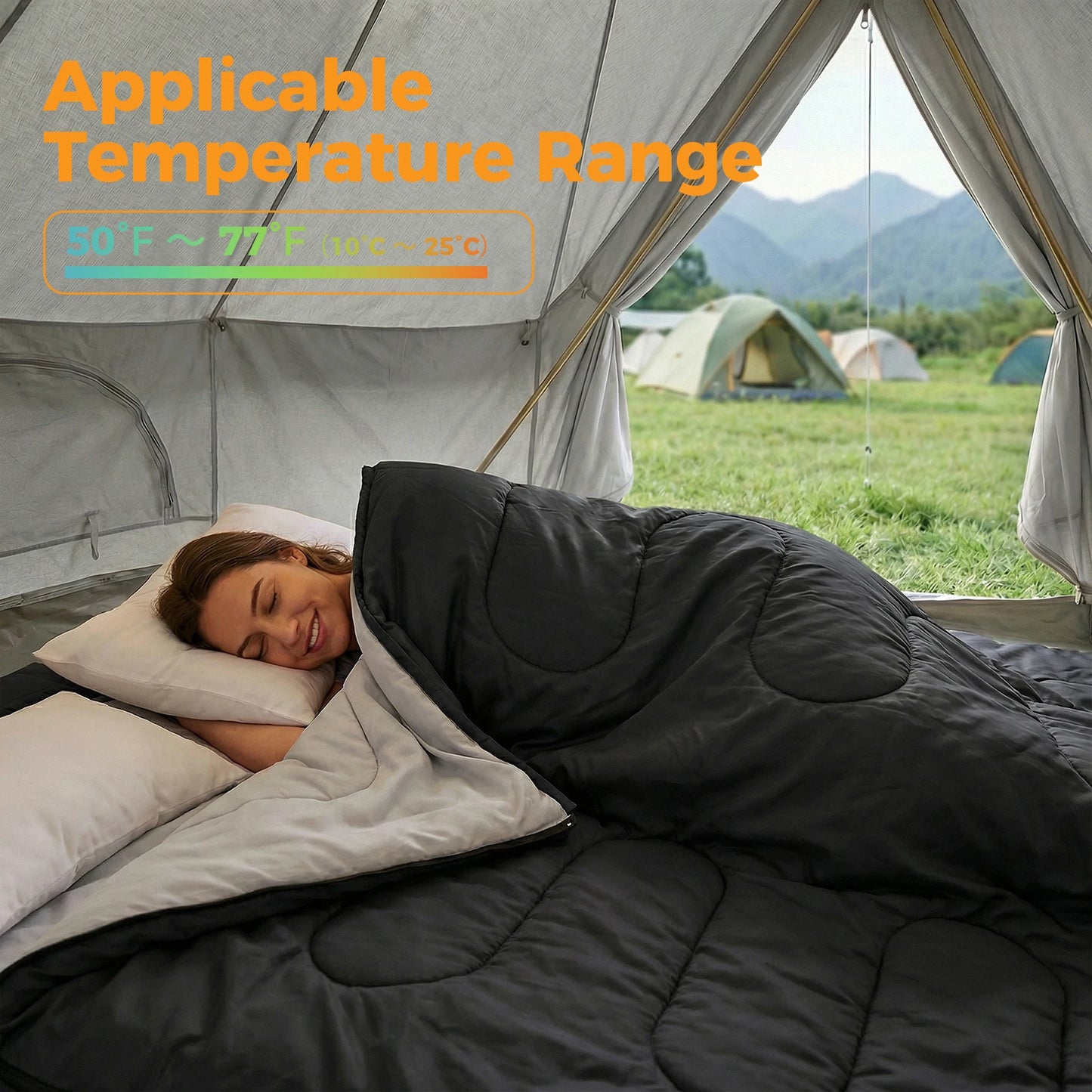 JHK Sleeping Bag For Adults With Pillow Lightweight 3 Season Portable