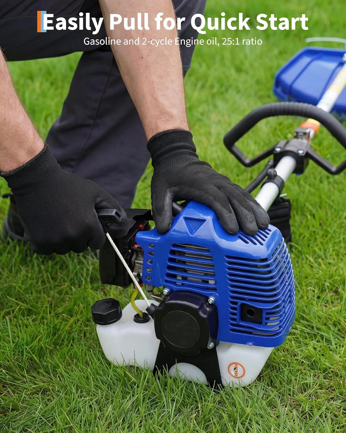 HiMISS Gas Powered 3-In-1 Weed Wacker String Trimmer Edger