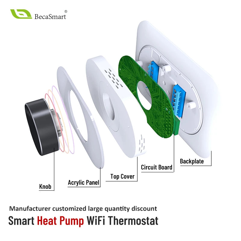 Beca Weekly Programmable Smart Home Thermostat For Floor Heating Alexa