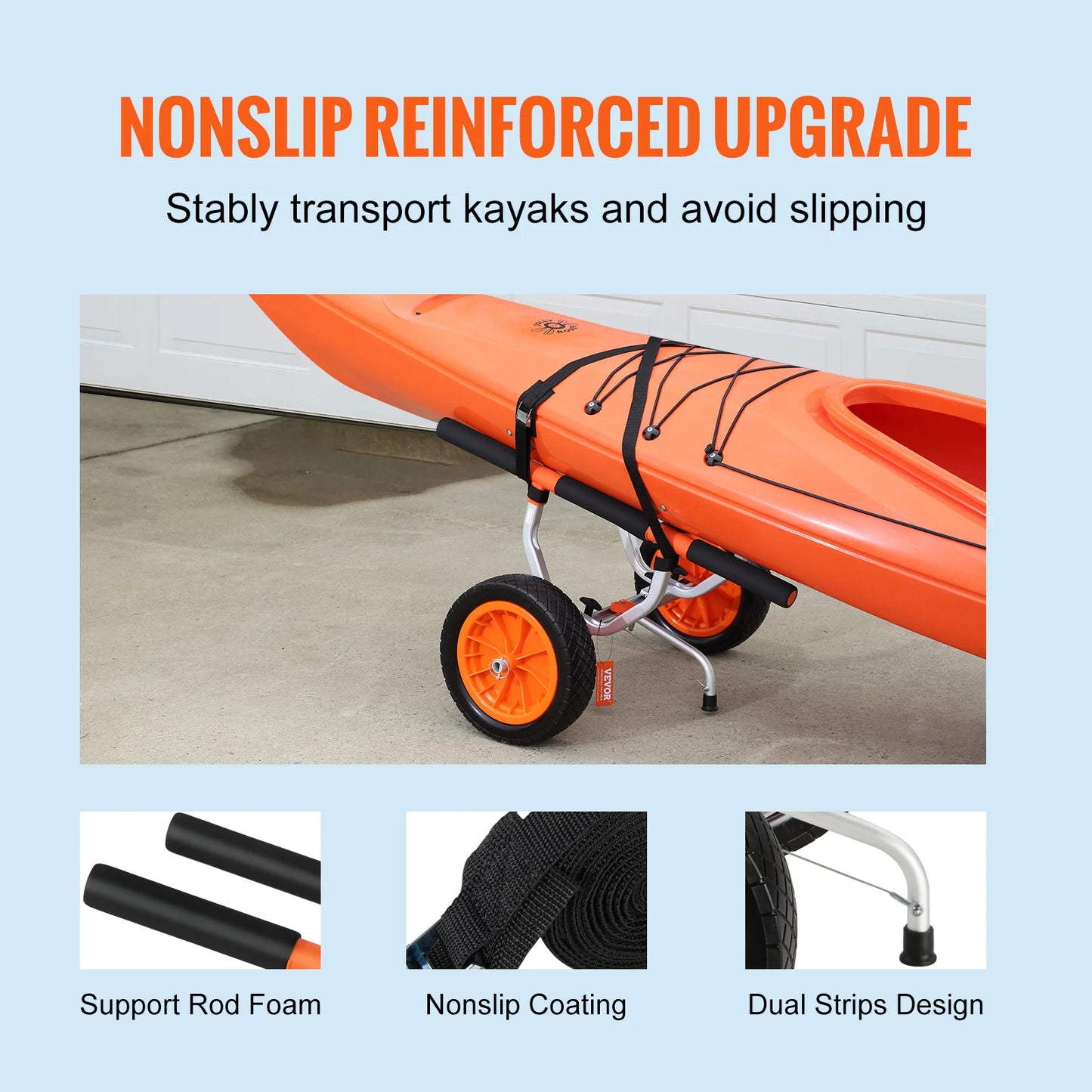 SucceBuy Kayak Cart 450lb Load Capacity With 12 In Tires