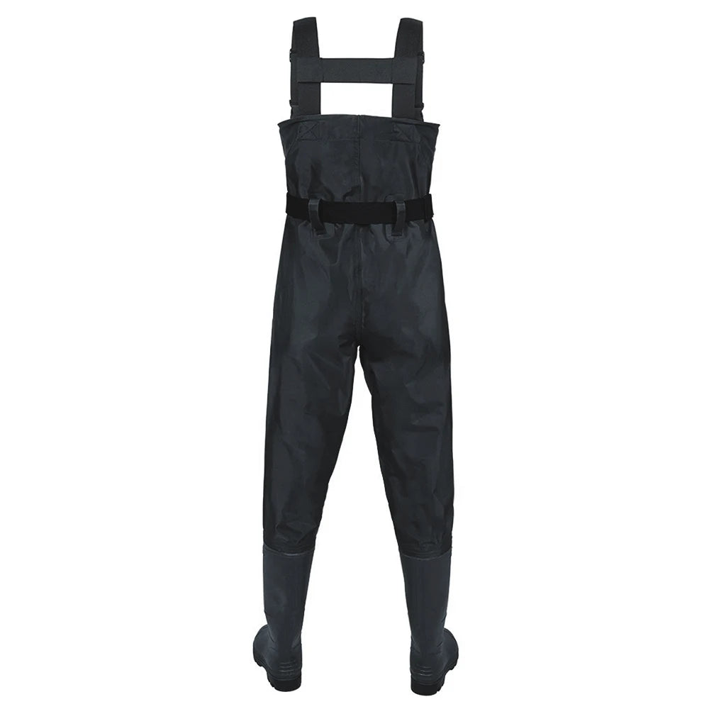 Unisex Waterproof Nylon PVC Chest Waders With Boots For Fishing Anti Slip Sole