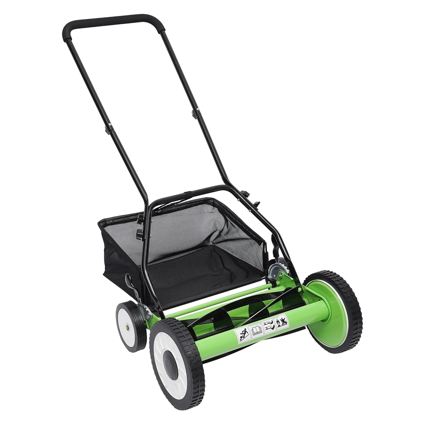 Bymaocar Push Reel Lawn Mower With Grass Catcher And Wheels