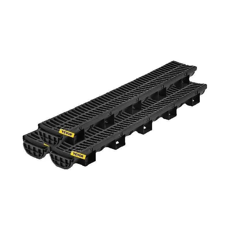 HDPE Drainage Trench Channel Drain With Plastic Grate For Driveway