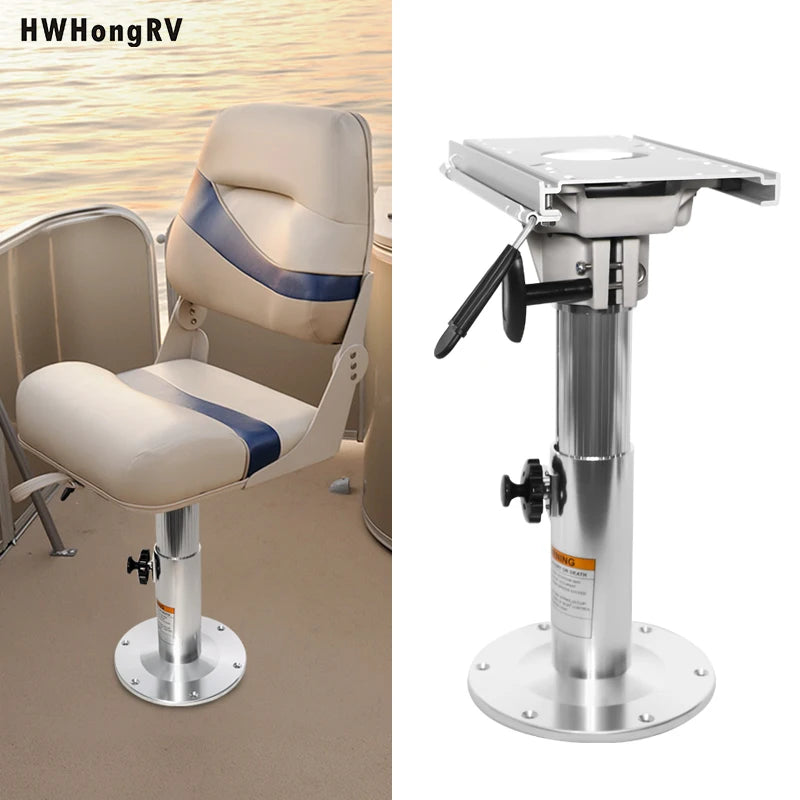Aluminum Adjustable Boat Seat Pedestal With Slide