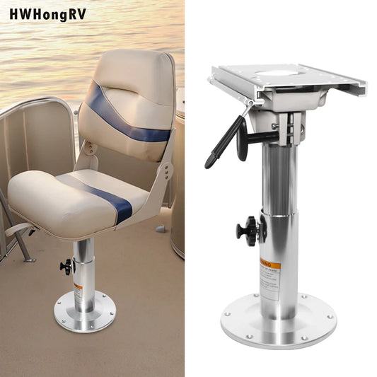 Aluminum Adjustable Boat Seat Pedestal With Slide