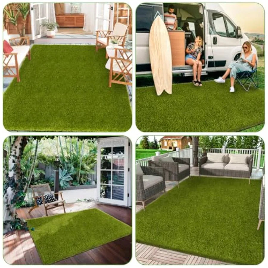 CooRug Realistic Outdoor Artificial Grass Turf Rug For Pets Garden