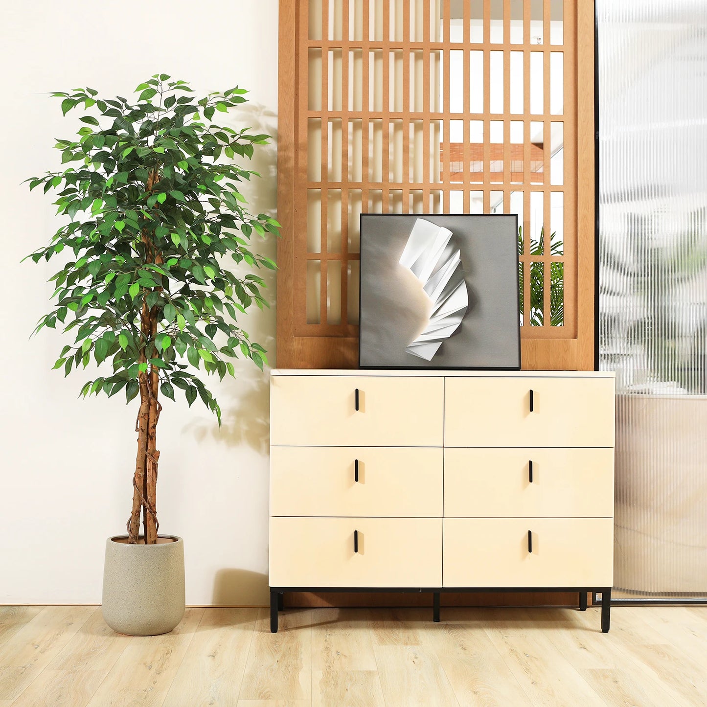 KAZEILA Artificial Ficus Tree With Natural Curved Trunk Decor
