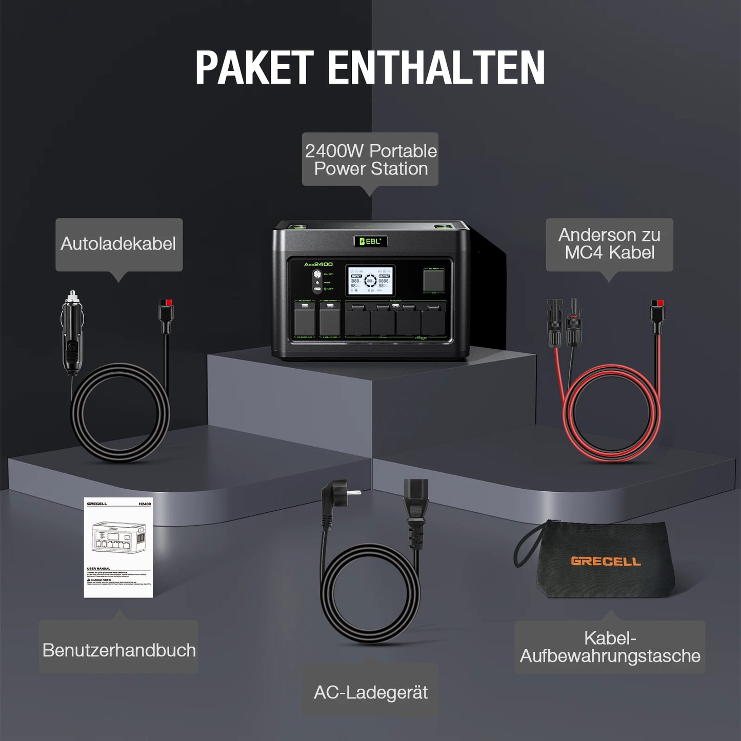 Portable Power Station EB2400 1843Wh 2400W Pure Sine Wave Backup Battery