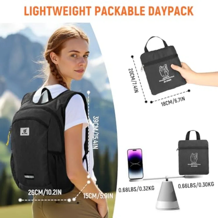 Hiking Backpack Foldable Lightweight Daypack Packable For Travel