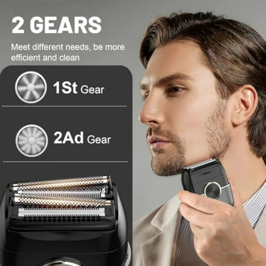 Mini Foil Shaver For Men Four Floating Blades Travel