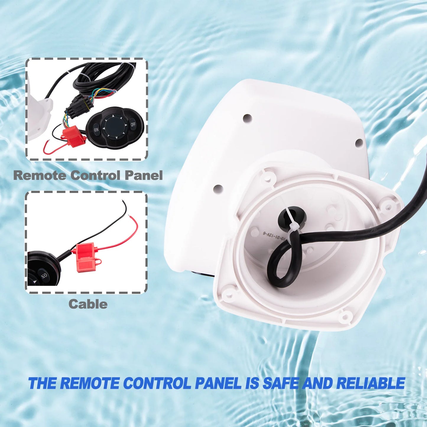Byssea Remote Control Marine Spotlight Searchlight For Boat