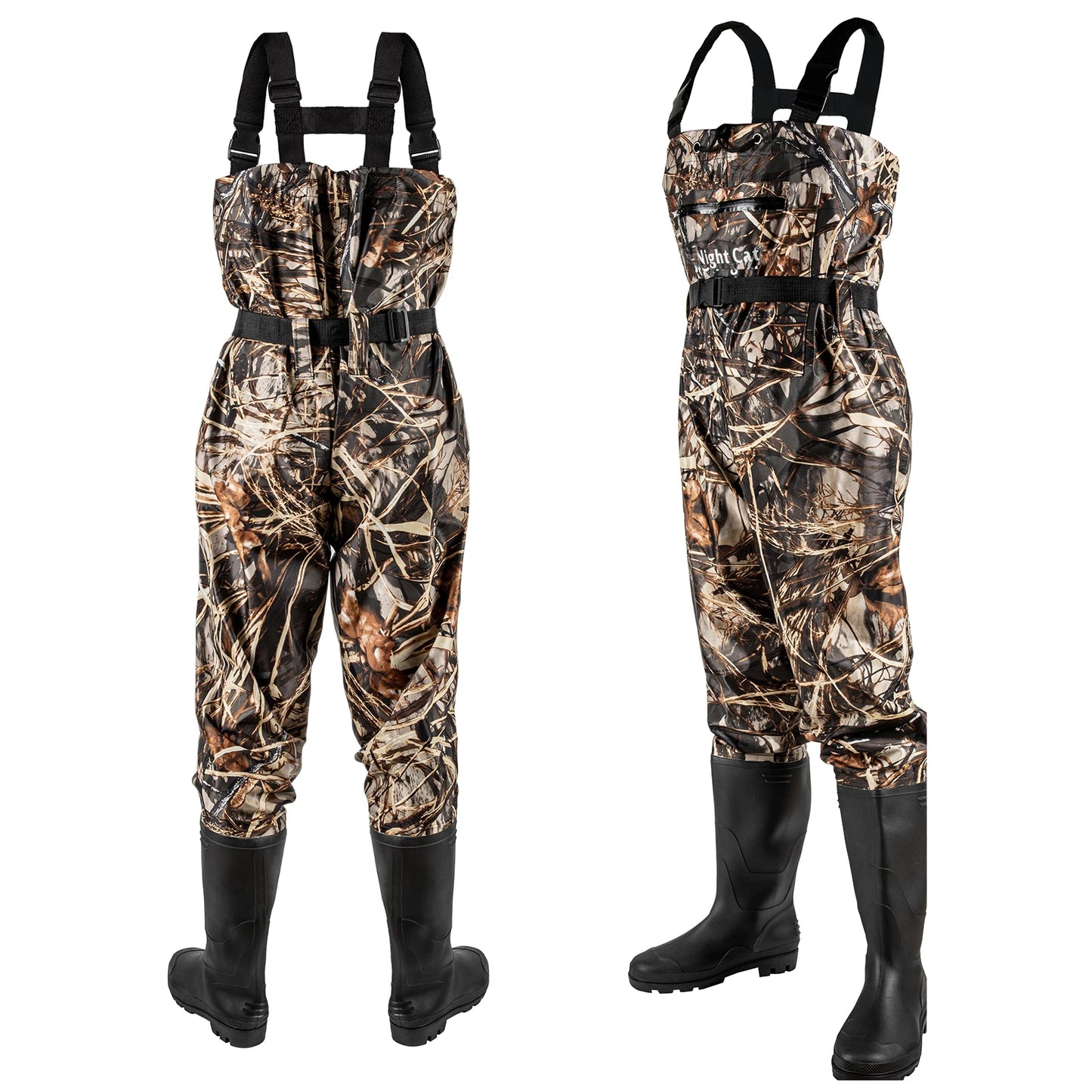 Waterproof Nylon Chest Waders With Boots For Fishing And Hunting