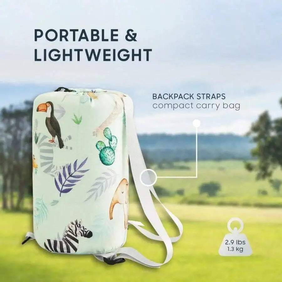 Portable Lightweight Sleeping Bag With Backpack Straps Three Season Camping