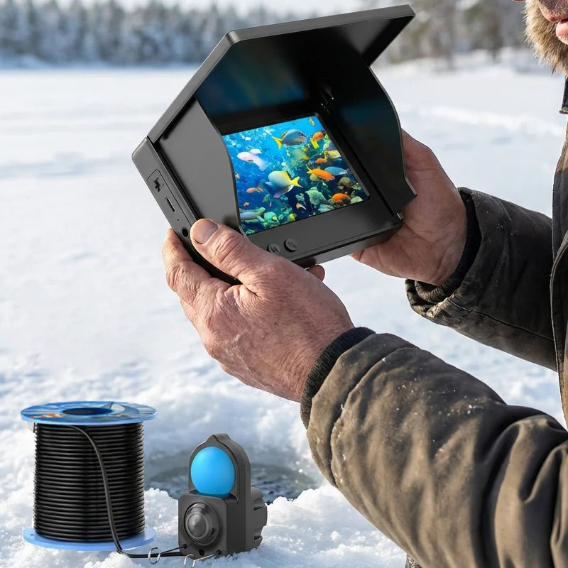 Waterproof Underwater Fishing Camera With Monitor Night Vision Depth Finder