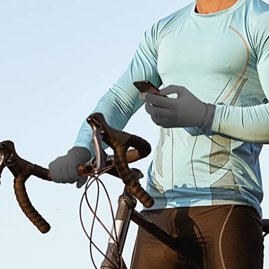 UV Protection Finger Tip Touchscreen Gloves UPF 50+ for Cycling
