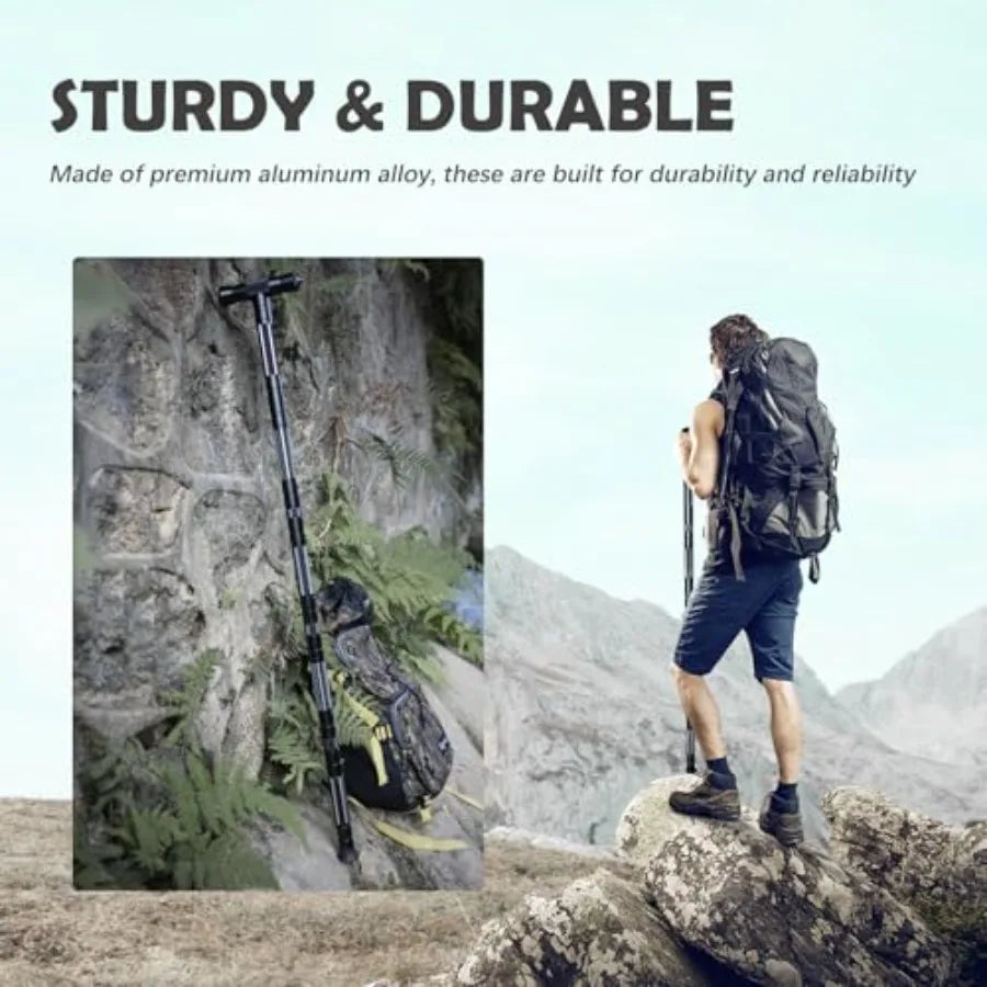 Hiking Tactical Walking Staff Trekking Poles Outdoor Multitool Camping Gear