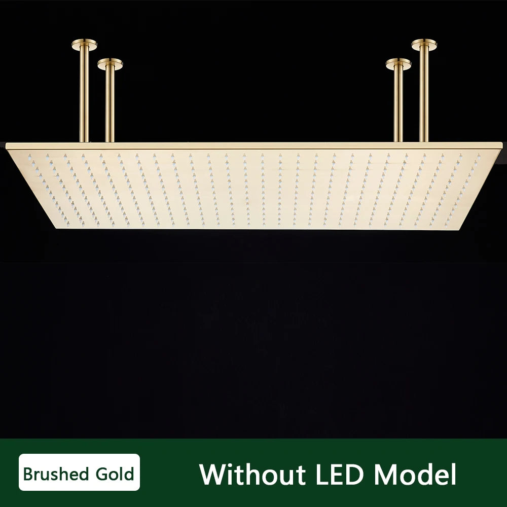 Rozin LED Rainfall Shower Head Ceiling Mounted With Arm