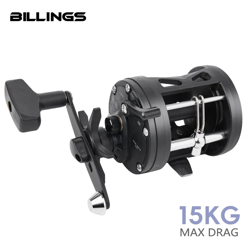 Billings Trolling Drum Fishing Reel 33Lb Drag 3.8 To 1