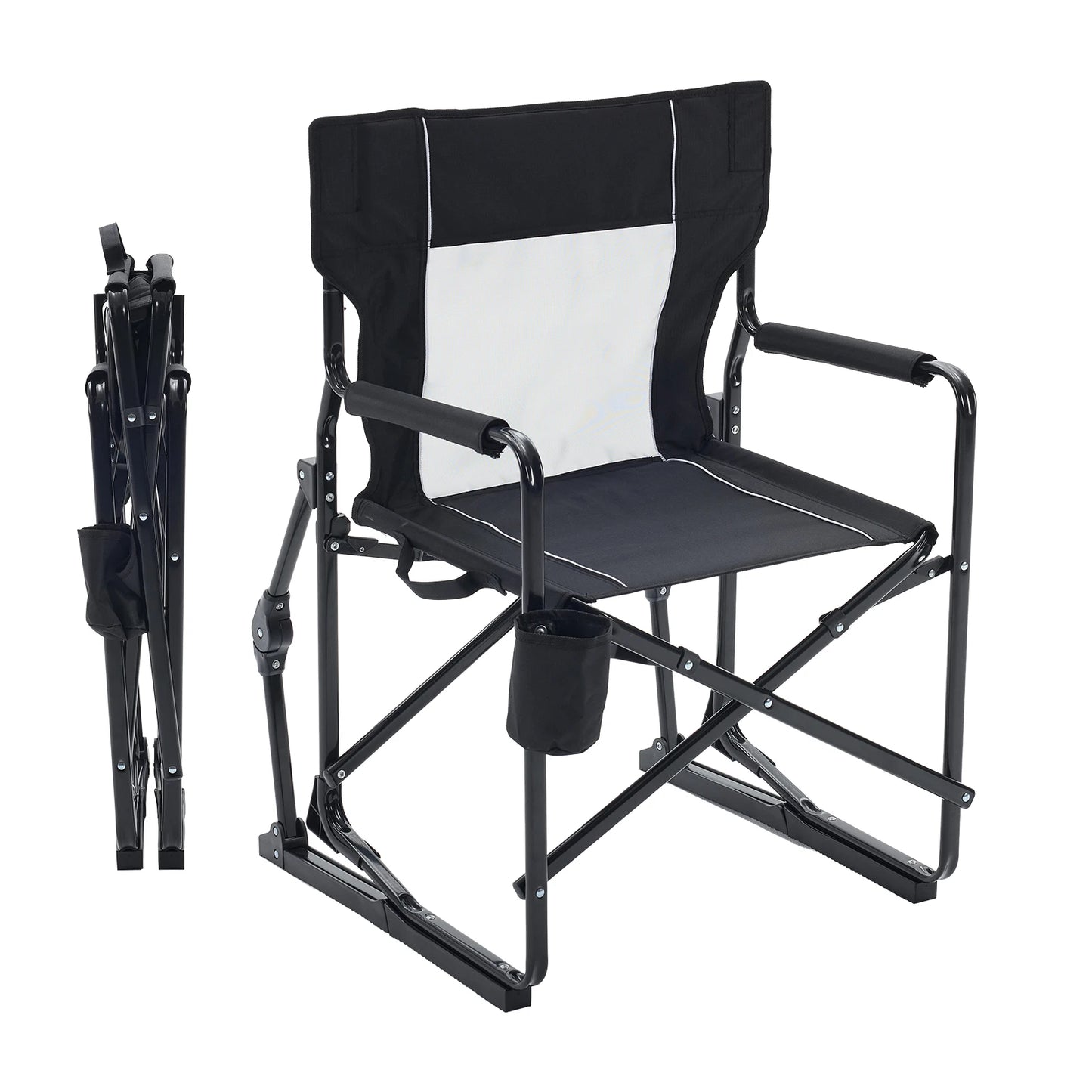 JHK Outdoor Folding Camping Chair Mesh Back Waterproof Armrests