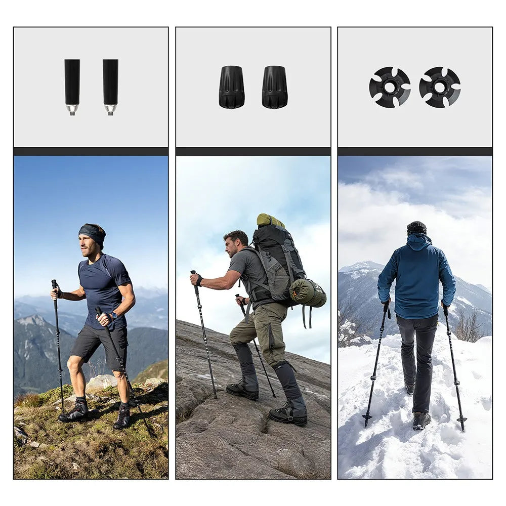 Night Cat Adjustable Collapsible Trekking Pole Lightweight Aluminum Hiking Stick