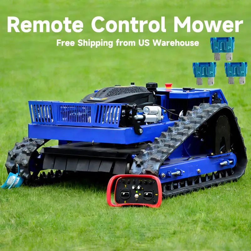 RELYMG Wireless Remote Control Robotic Lawn Mower All Terrain Cutter