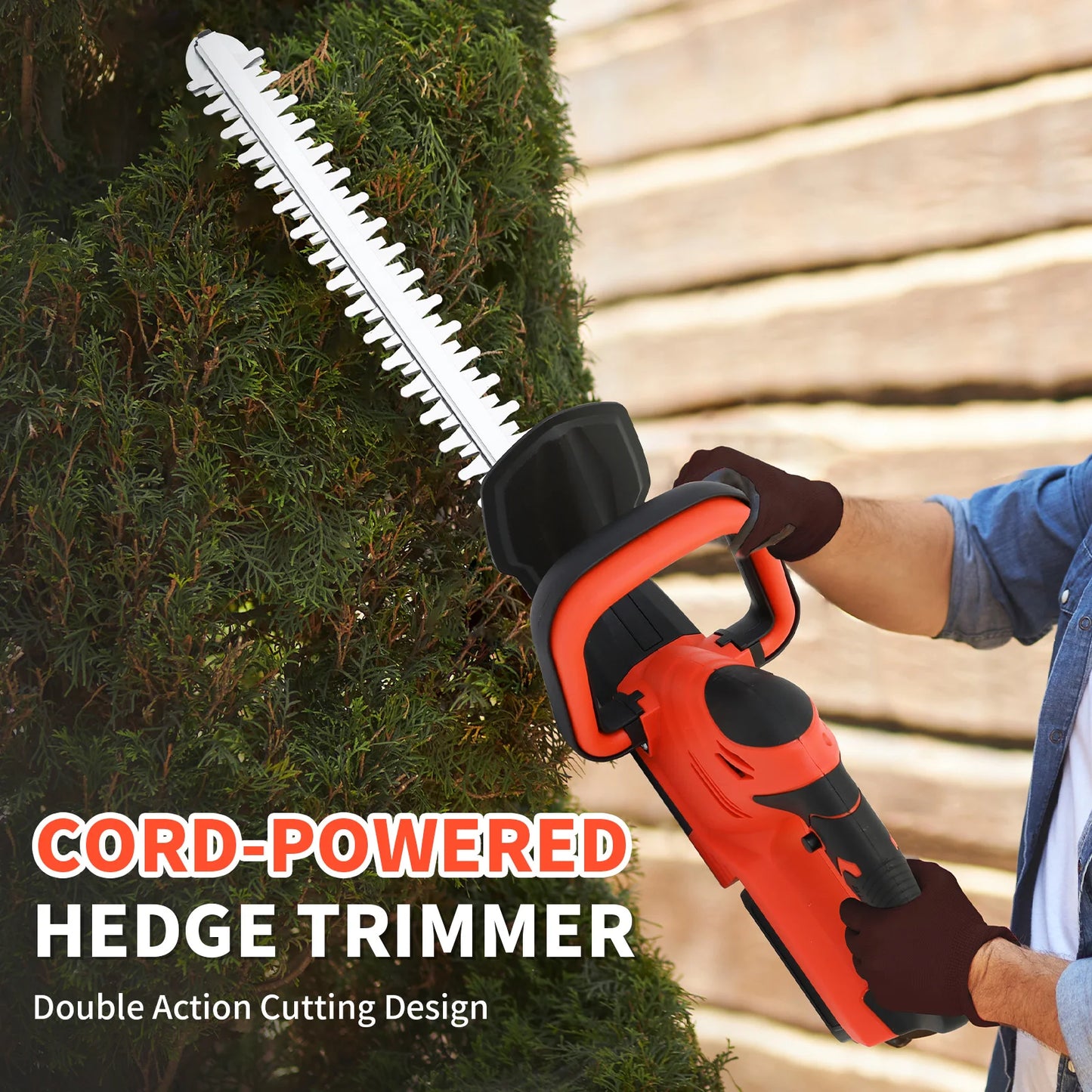 Cordless Hedge Trimmer With 3.0Ah Battery Charger For Lawn Care