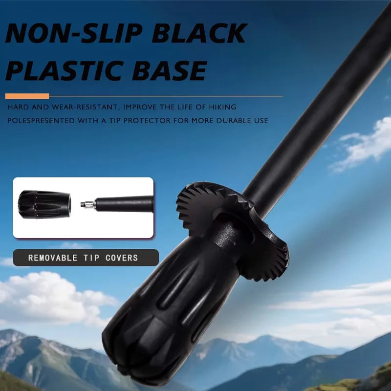 OKHEALING Foldable Carbon Fiber Trekking Poles With Foam Grip
