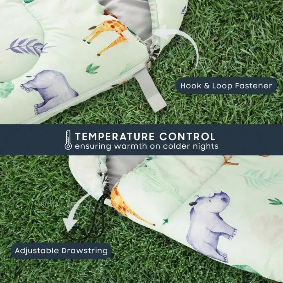 Portable Lightweight Sleeping Bag With Backpack Straps Three Season Camping