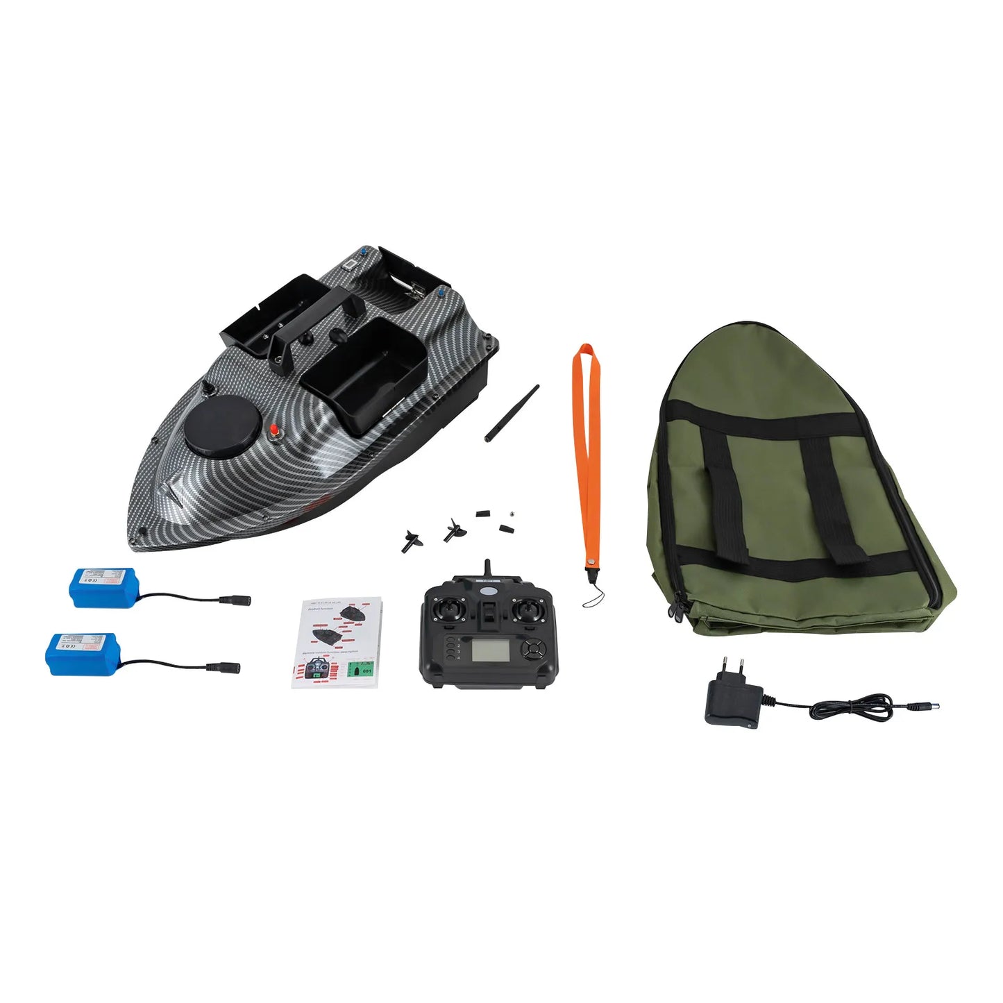 Rechargeable GPS Fishing Bait Boat With Two Batteries 16 Positioning Points