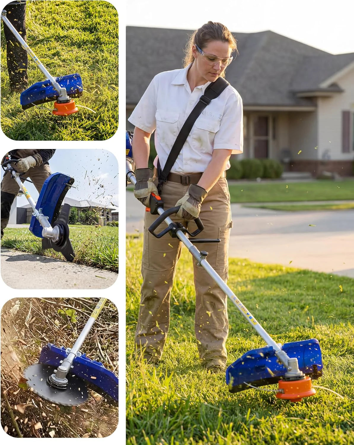 HiMISS Gas Powered 3-In-1 Weed Wacker String Trimmer Edger