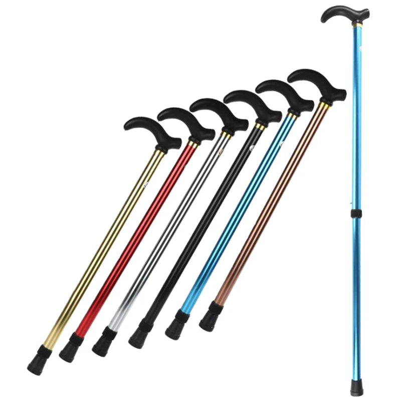 Aluminum Alloy Adjustable Walking Stick Two Section With Anti Skid Handle