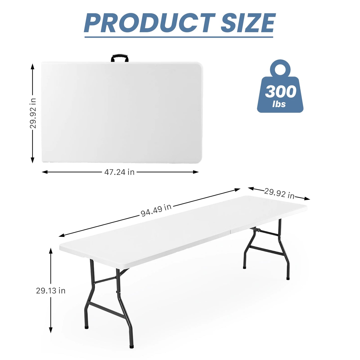 JHK Portable Folding Outdoor Camping Table Heavy Duty Carry Handle