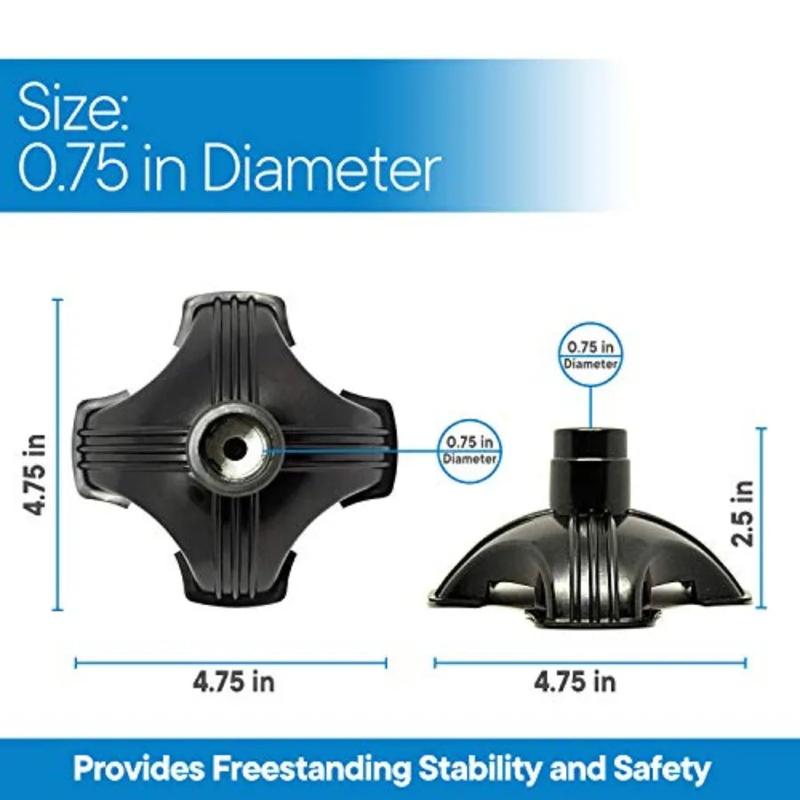 Self Standing Quad Base Cane Tip Replacement For Walking Canes