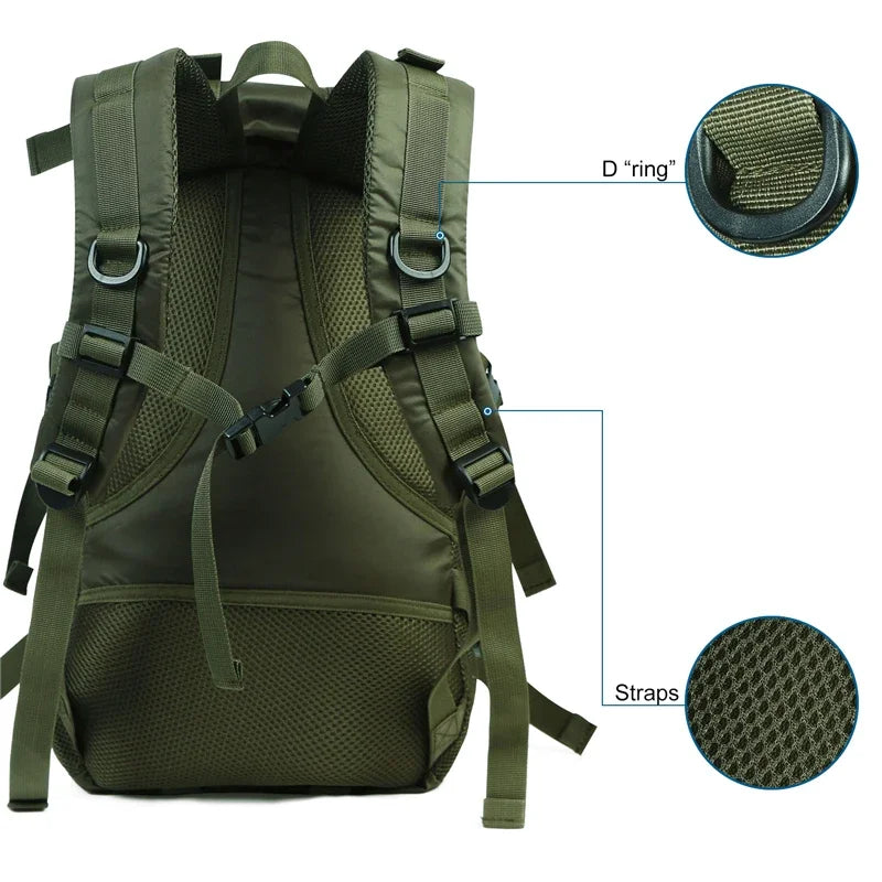 LQARMY Travel Hiking Backpack Waterproof Trekking Daypack For Men