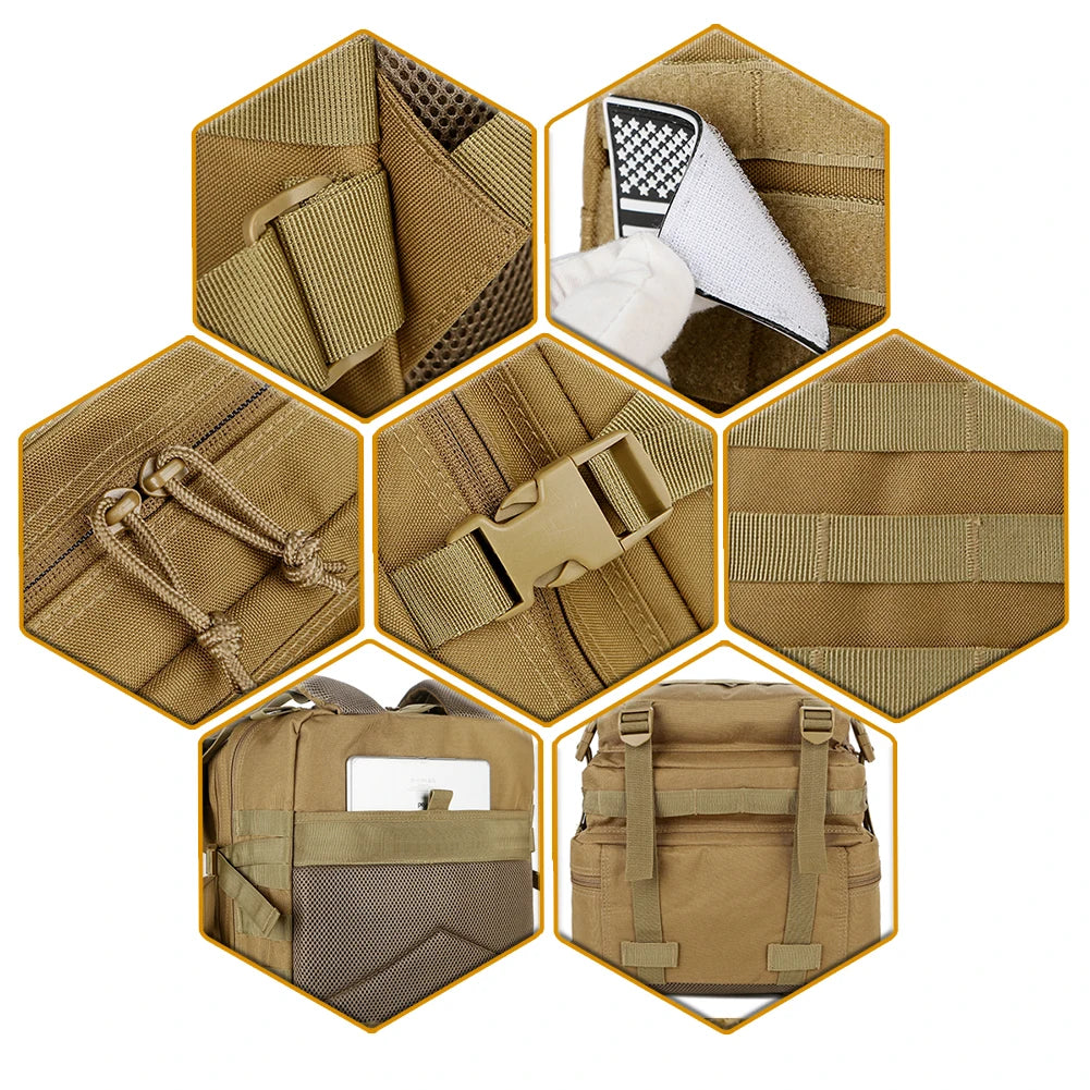 ReFire Gear Unisex Tactical Backpack Molle Pack EDC for Trekking Camping