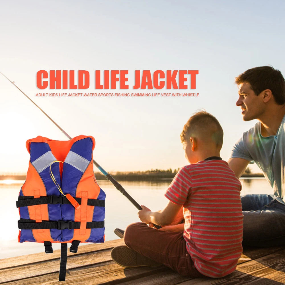 Shunmaii Children Life Jacket With Whistle For Water Sports